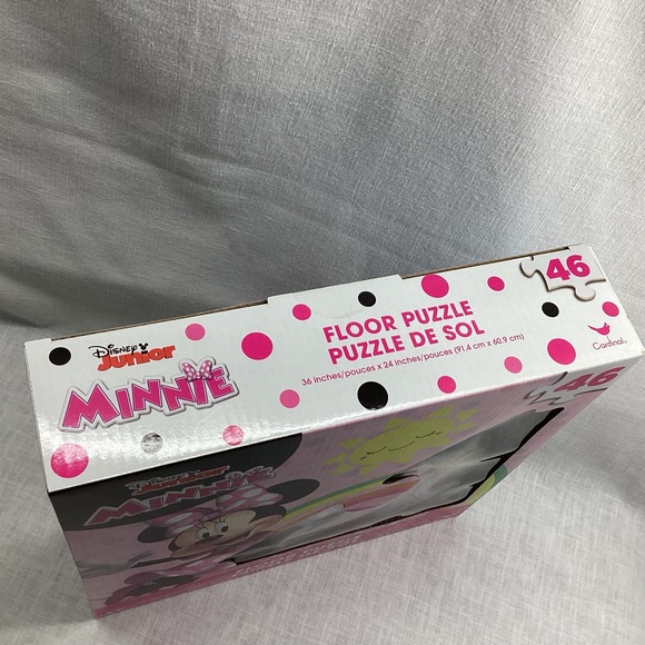 MINNIE MOUSE 46 PIECES FLOOR PUZZLE BY DISNEY SIZE:36” X 24” PINK AND MULTI - Picture 7 of 14